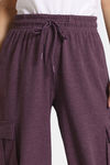 Rosaline Waffle Knit Cotton Pyjama - Italian Plum — thumbnail 5